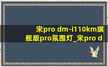 宋pro dm-i110km旗舰版pro氛围灯_宋pro dmi110km旗舰型氛围灯